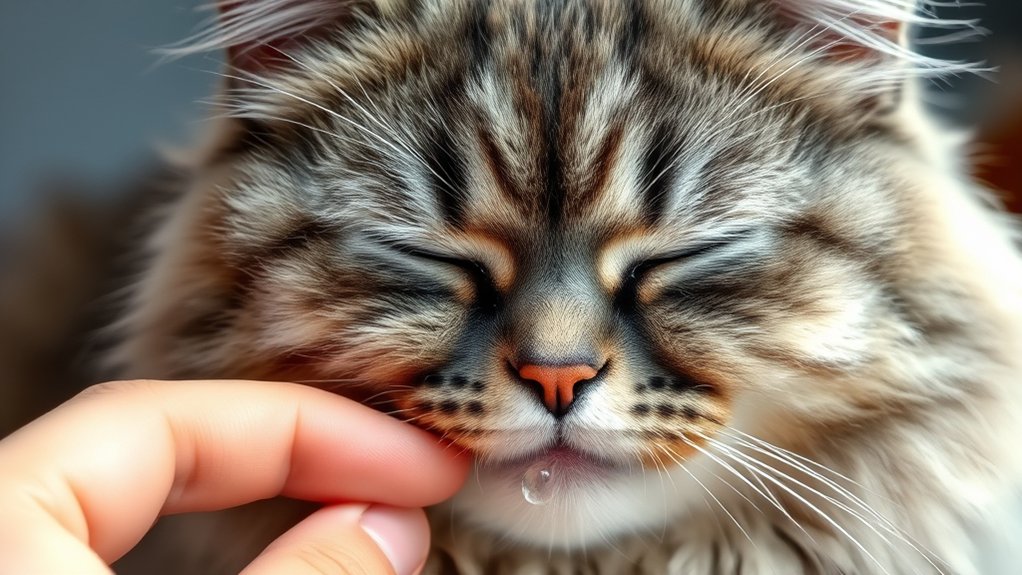 cat drooling during petting