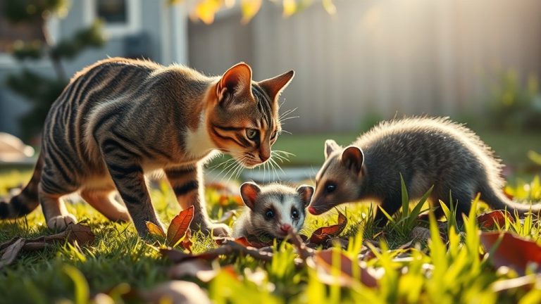 cat versus possum encounter