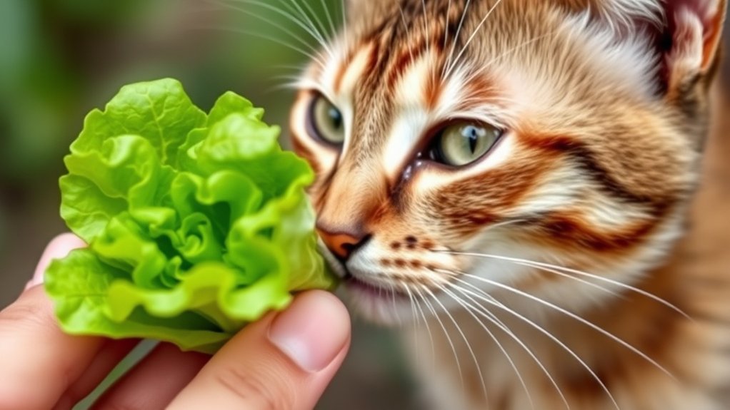 cats can safely eat lettuce