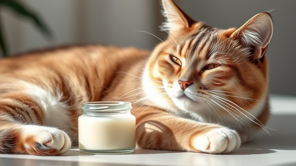 coconut oil reduces hairballs
