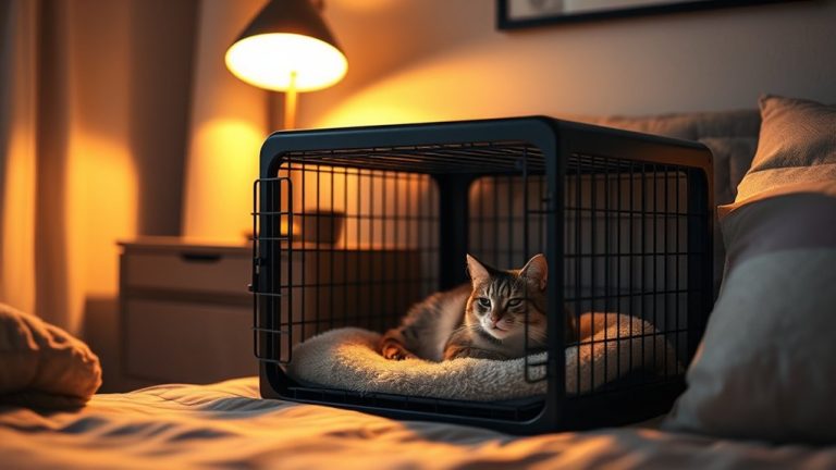 crating cats at night