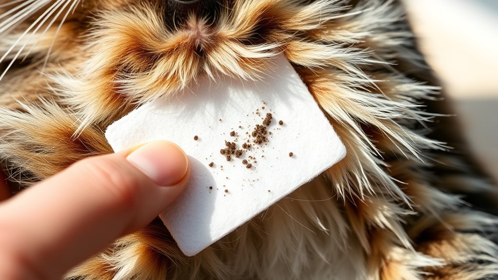 flea dirt indicates infestation