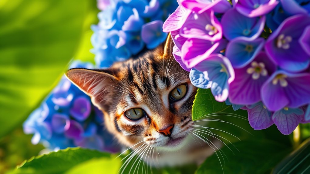 hydrangea ingestion risks cats