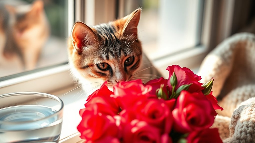 monitor cat after rose ingestion