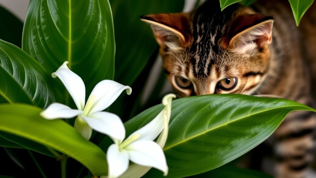 peace lilies cause cat toxicity