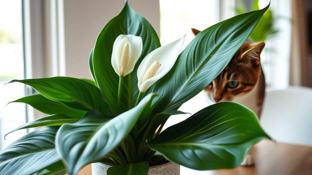 peace lilies harm cats