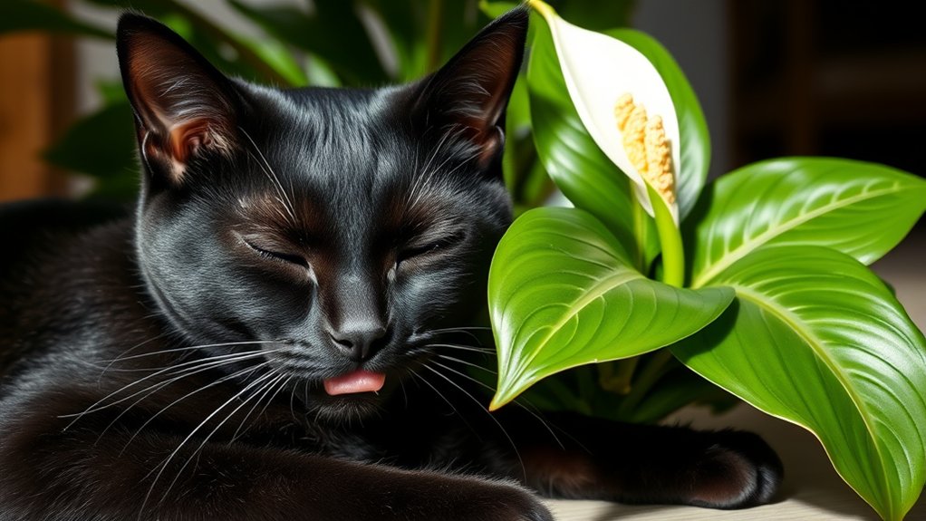 peace lily poisoning symptoms