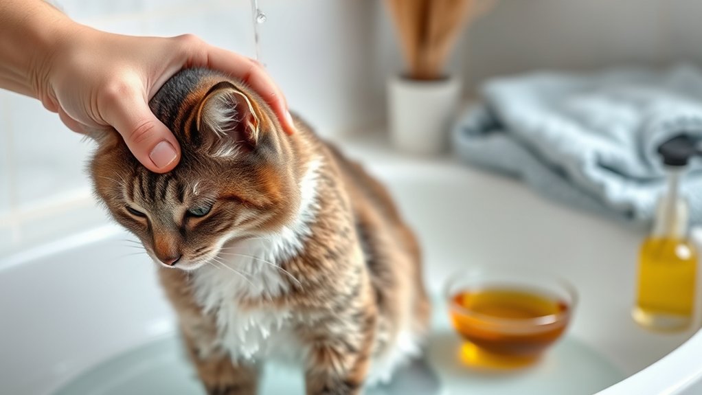 protect cat skin post wash