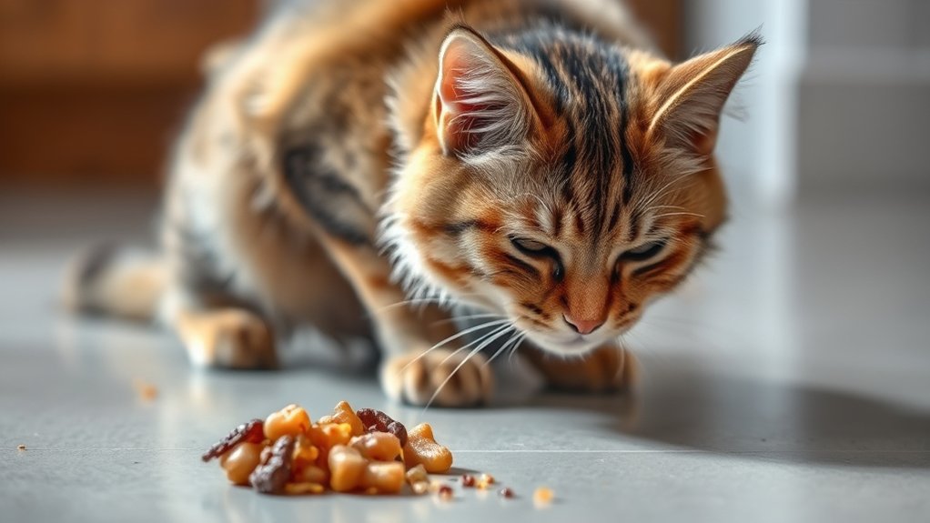 vomiting vs regurgitation in cats